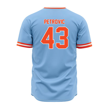Auburn - NCAA Baseball : Alex Petrovic - Sky Blue Jersey-1