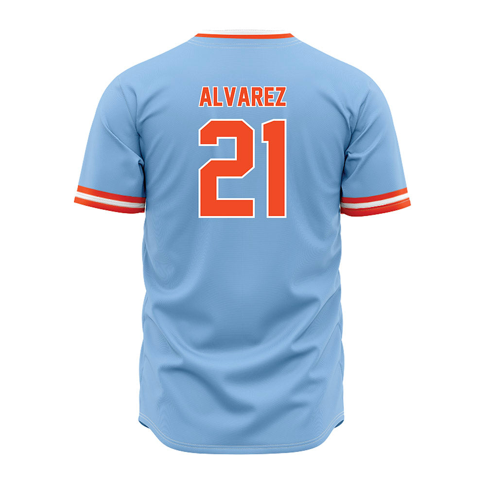Auburn - NCAA Baseball : Andreas Alvarez - Sky Blue Jersey-1