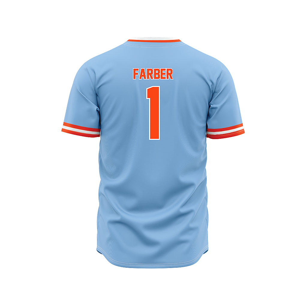 Auburn - NCAA Baseball : Ryne Farber - Sky Blue Jersey-1