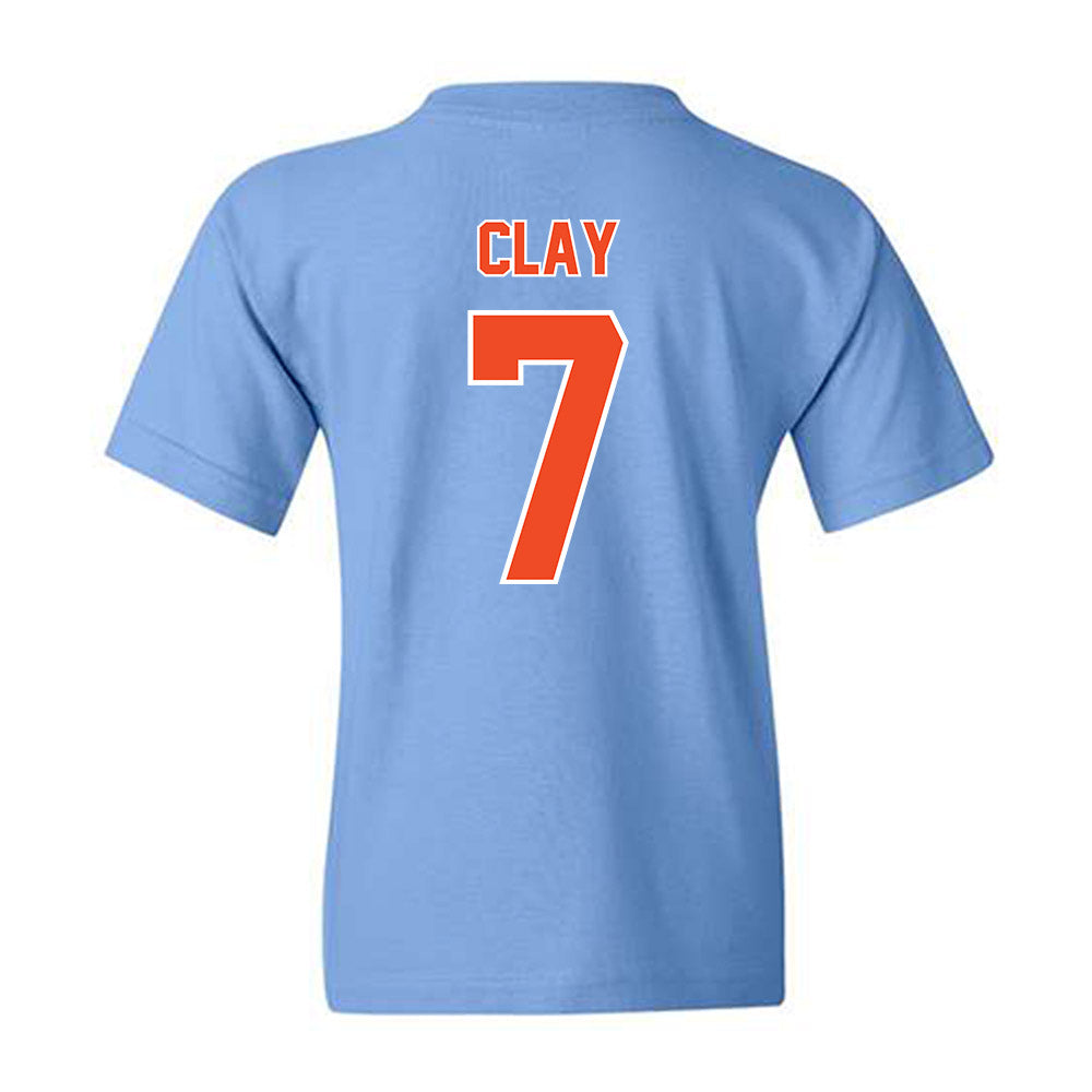 Auburn - NCAA Baseball : Todd Clay - Sky Blue Youth T-Shirt-1