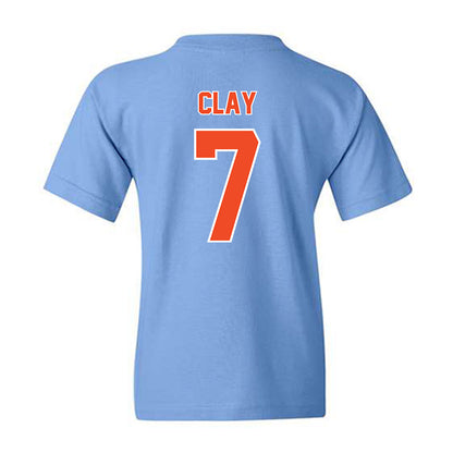 Auburn - NCAA Baseball : Todd Clay - Sky Blue Youth T-Shirt-1