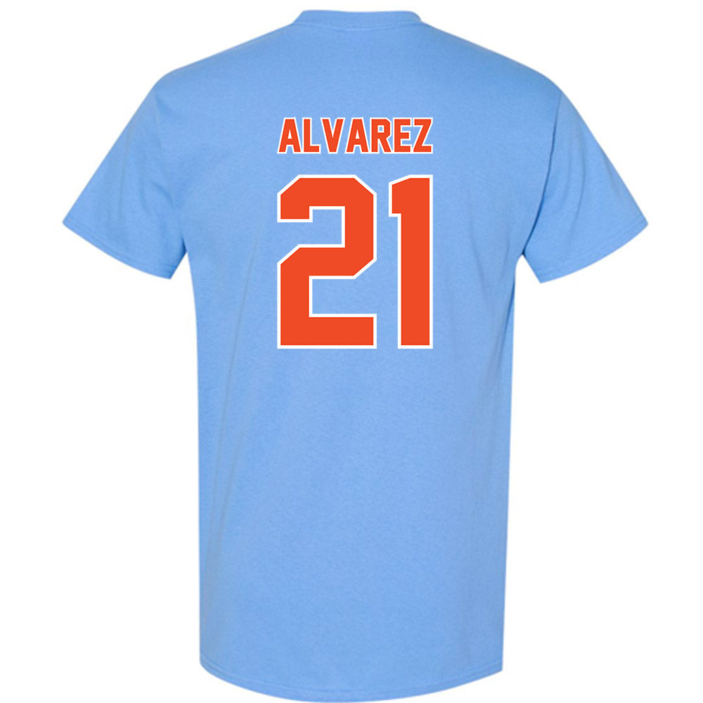 Auburn - NCAA Baseball : Andreas Alvarez - Sky Blue T-Shirt-1