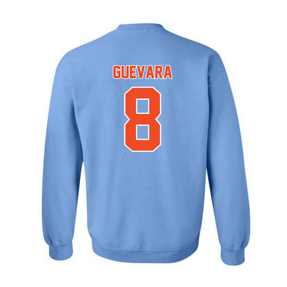 Auburn - NCAA Baseball : Eric Guevara - Sky Blue Crewneck Sweatshirt-1