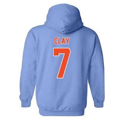 Auburn - NCAA Baseball : Todd Clay - Sky Blue Hooded Sweatshirt-1