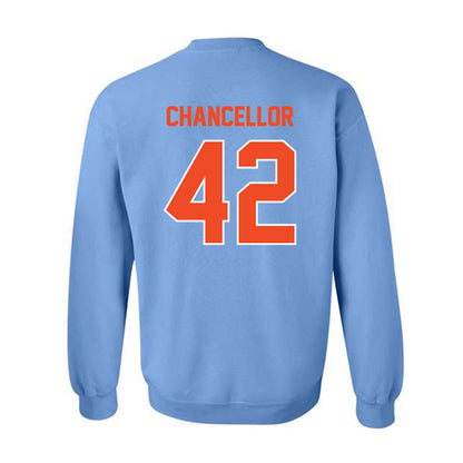 Auburn - NCAA Baseball : Abe Chancellor - Sky Blue Crewneck Sweatshirt-1