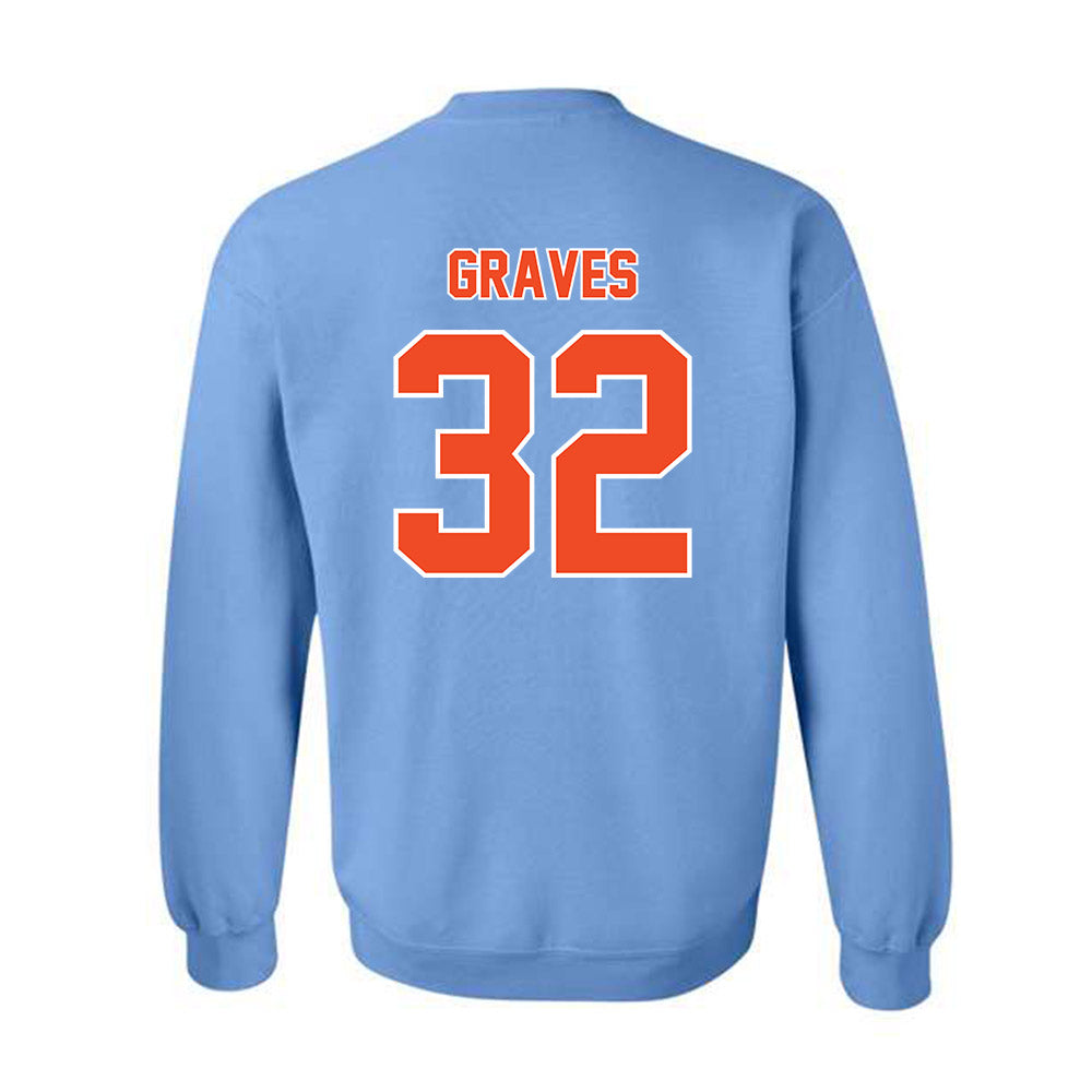 Auburn - NCAA Baseball : Griffin Graves - Sky Blue Crewneck Sweatshirt-1