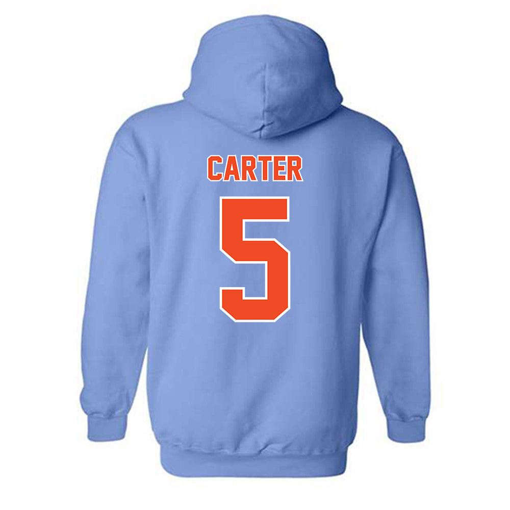 Auburn - NCAA Baseball : Bristol Carter - Sky Blue Hooded Sweatshirt-1