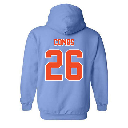 Auburn - NCAA Baseball : Caiden Combs - Sky Blue Hooded Sweatshirt-1