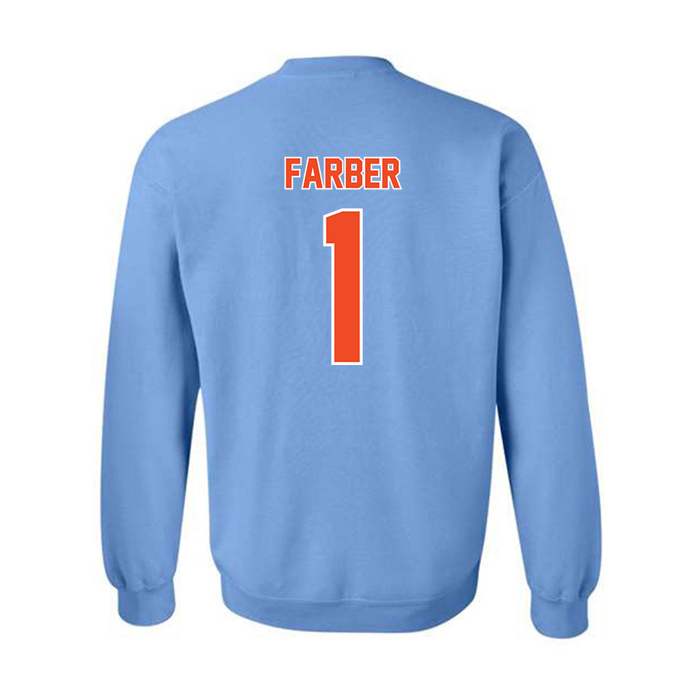 Auburn - NCAA Baseball : Ryne Farber - Sky Blue Crewneck Sweatshirt-1