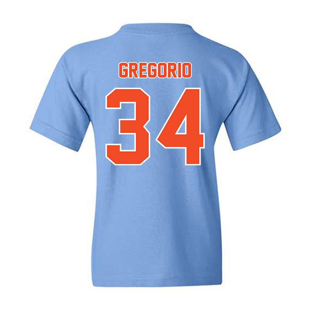 Auburn - NCAA Baseball : Logan Gregorio - Sky Blue Youth T-Shirt-1