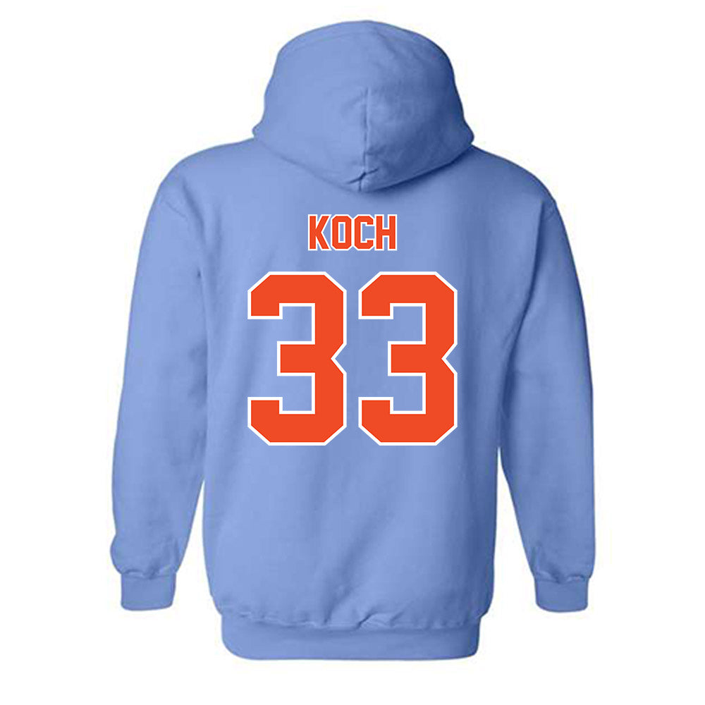 Auburn - NCAA Baseball : Mason Koch - Sky Blue Hooded Sweatshirt-1