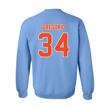 Auburn - NCAA Baseball : Logan Gregorio - Sky Blue Crewneck Sweatshirt-1