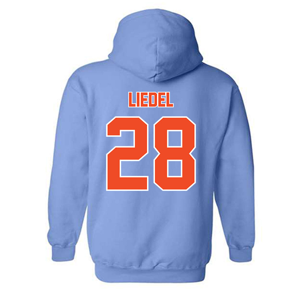 Auburn - NCAA Baseball : Carson Liedel - Sky Blue Hooded Sweatshirt-1