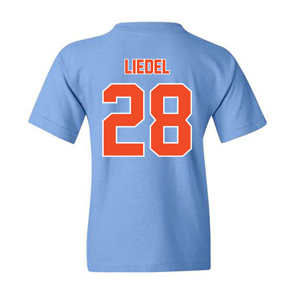 Auburn - NCAA Baseball : Carson Liedel - Sky Blue Youth T-Shirt-1