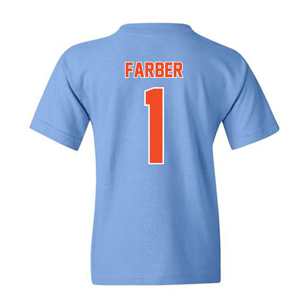 Auburn - NCAA Baseball : Ryne Farber - Sky Blue Youth T-Shirt-1