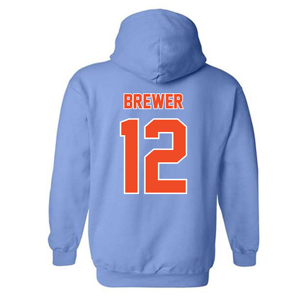 Auburn - NCAA Baseball : Garrett Brewer - Sky Blue Hooded Sweatshirt-1
