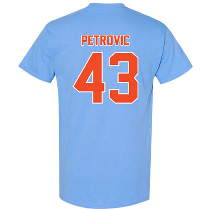 Auburn - NCAA Baseball : Alex Petrovic - Sky Blue T-Shirt-1