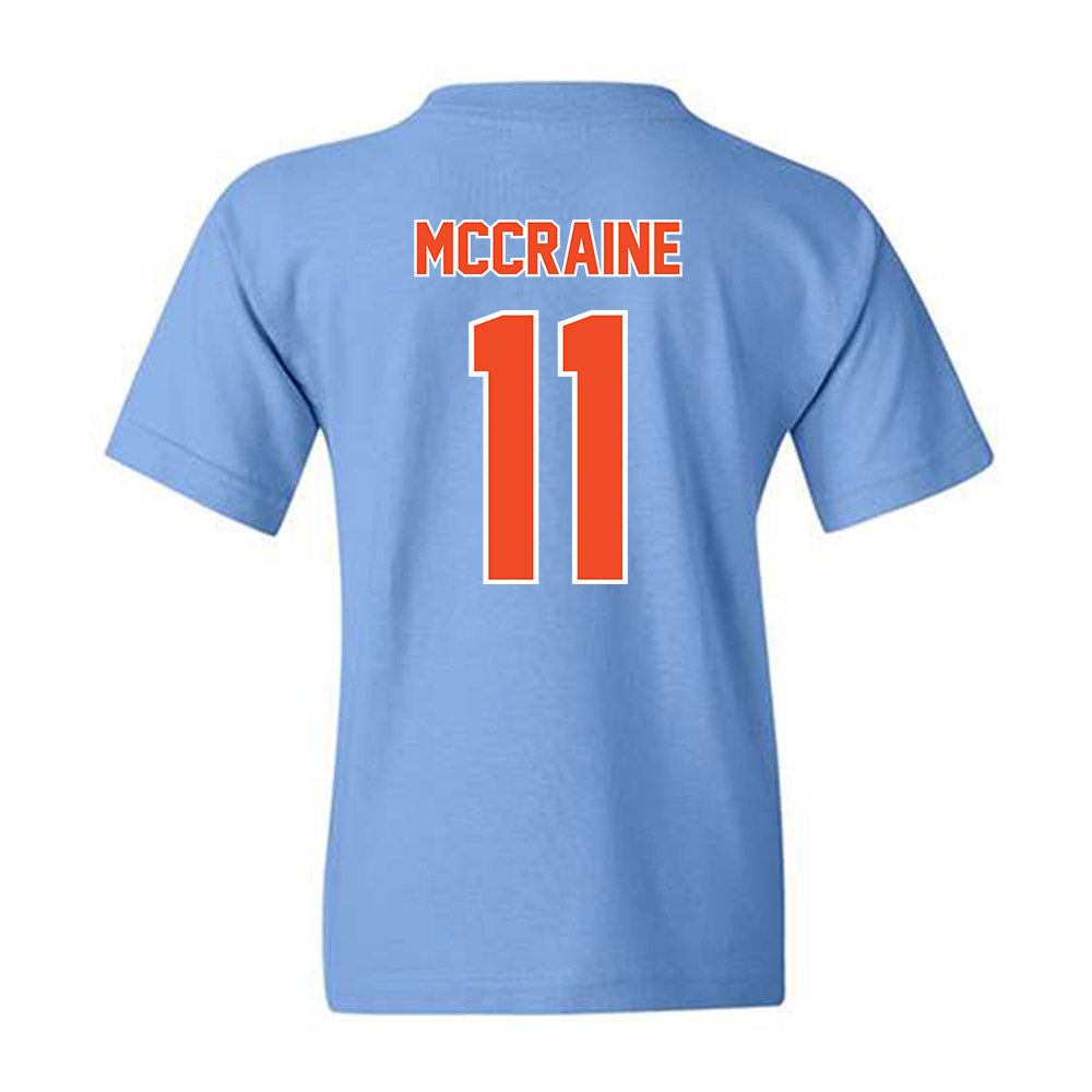 Auburn - NCAA Baseball : Brandon McCraine - Sky Blue Youth T-Shirt-1