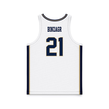 GWU - NCAA Men's Basketball : Mohamed Binzagr - White Basketball Jersey-1