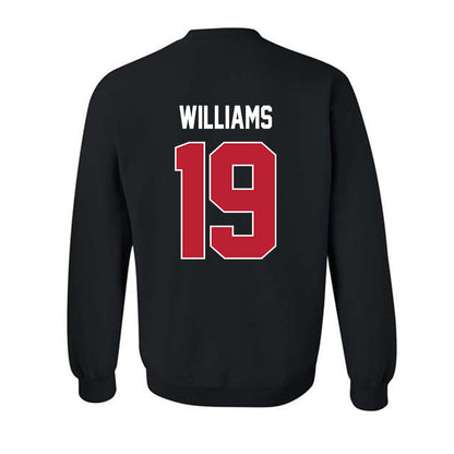 Georgia - NCAA Football : Justin Williams - Helmet Shersey Crewneck Sweatshirt-1
