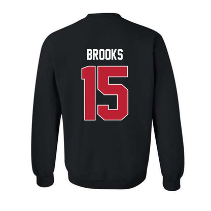 Georgia - NCAA Football : Khamari Brooks - Helmet Shersey Crewneck Sweatshirt-1
