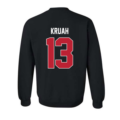 Georgia - NCAA Football : AJ Kruah - Helmet Shersey Crewneck Sweatshirt-1