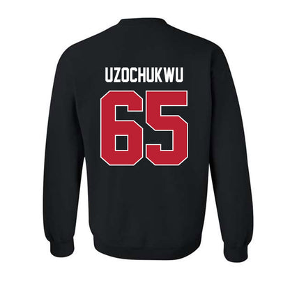 Georgia - NCAA Football : Dennis Uzochukwu - Helmet Shersey Crewneck Sweatshirt-1