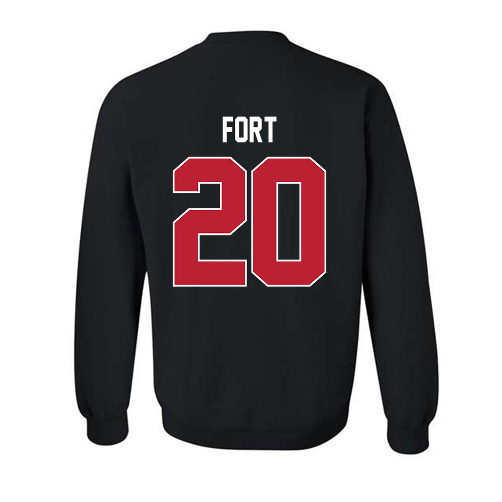 Georgia - NCAA Football : Zech Fort - Helmet Shersey Crewneck Sweatshirt-1