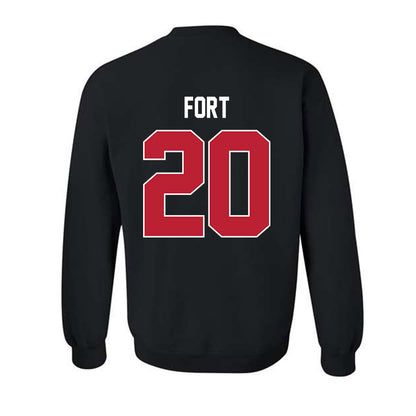 Georgia - NCAA Football : Zech Fort - Helmet Shersey Crewneck Sweatshirt-1