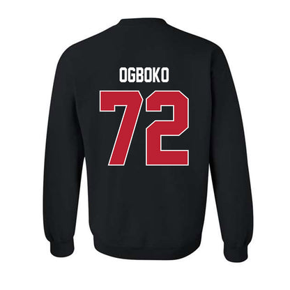 Georgia - NCAA Football : Ekene Ogboko - Helmet Shersey Crewneck Sweatshirt-1
