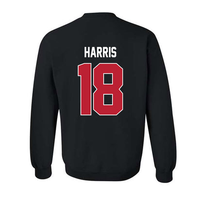 Georgia - NCAA Football : Caden Harris - Helmet Shersey Crewneck Sweatshirt-1
