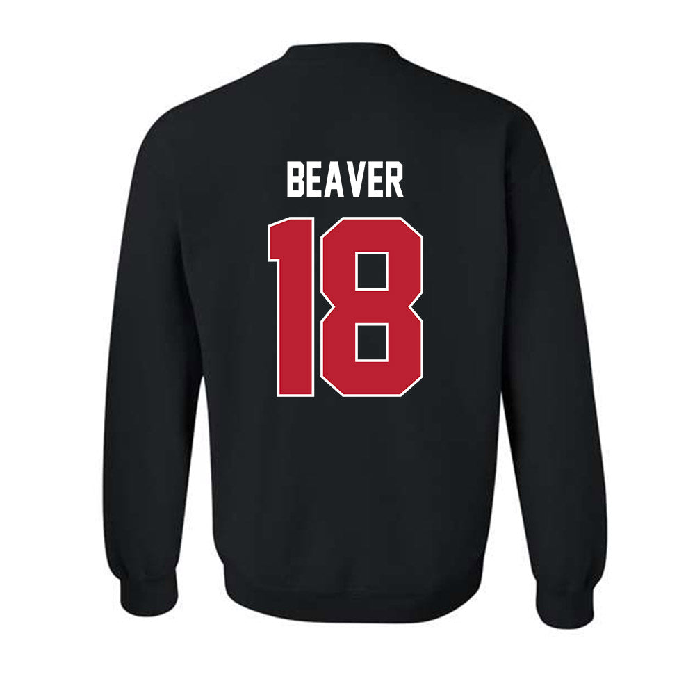 Georgia - NCAA Football : Bryson Beaver - Helmet Shersey Crewneck Sweatshirt-1