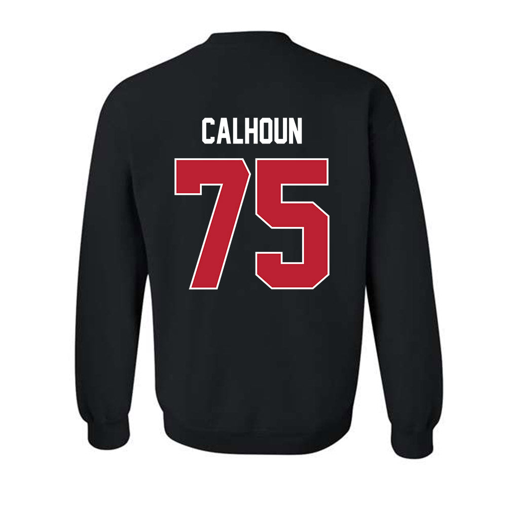 Georgia - NCAA Football : Daniel Calhoun - Helmet Shersey Crewneck Sweatshirt-1