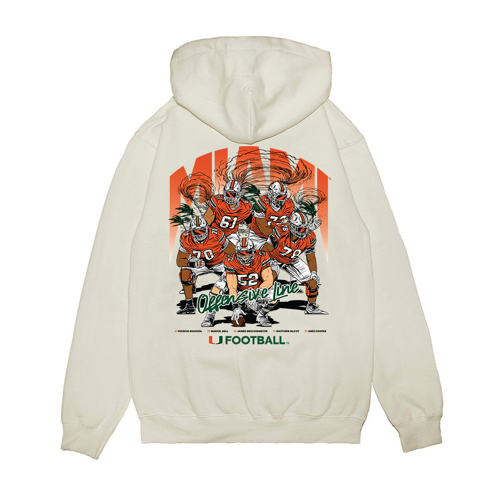 Miami - NCAA Football : - Team Collage Premium Hooded Sweatshirt-1