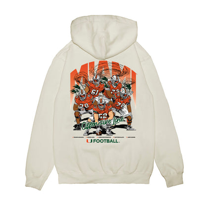 Miami - NCAA Football : - Team Collage Premium Hooded Sweatshirt-1