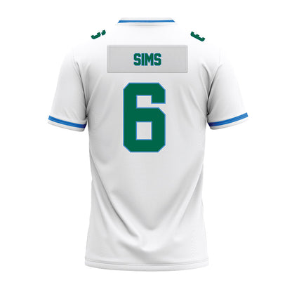 Tulane - NCAA Football : Joshua Sims - White Premium Football Jersey-1