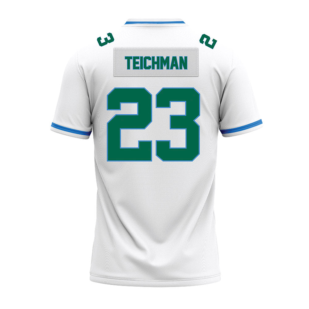 Tulane - NCAA Football : Rudy Teichman - White Premium Football Jersey-1