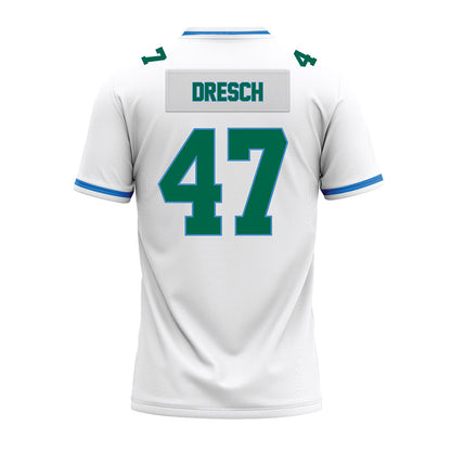 Tulane - NCAA Football : Zachary Dresch - White Premium Football Jersey-1