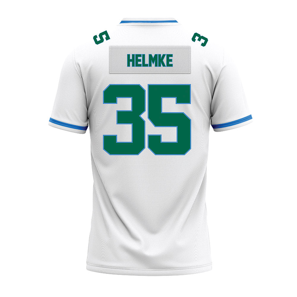 Tulane - NCAA Football : Cooper Helmke - White Premium Football Jersey-1