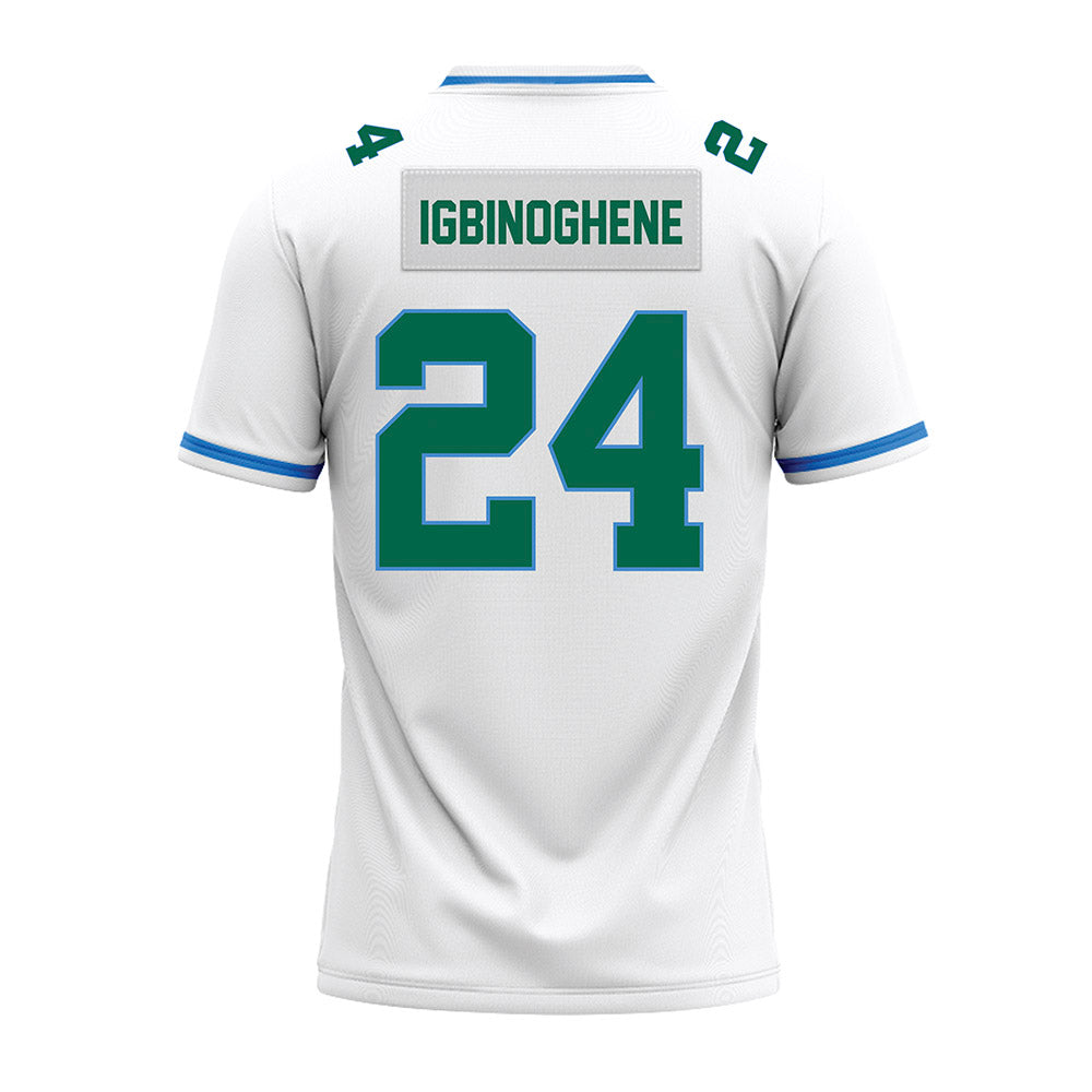 Tulane - NCAA Football : Michael Igbinoghene - White Premium Football Jersey-1