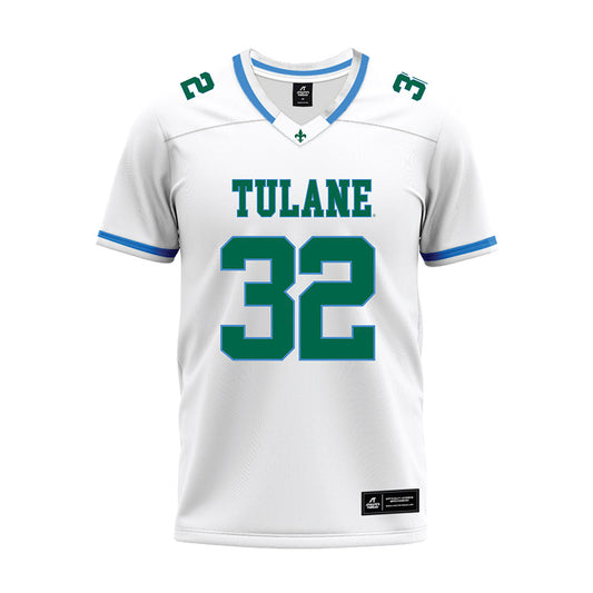 Tulane - NCAA Football : Jordan West - White Premium Football Jersey-0