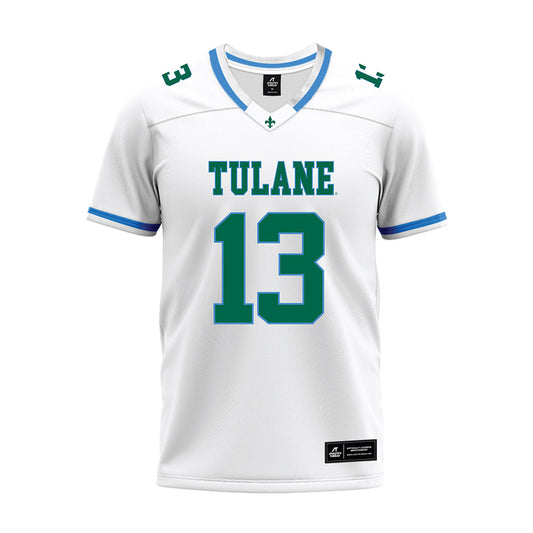 Tulane - NCAA Football : Tavare Smith Jr - White Premium Football Jersey-0
