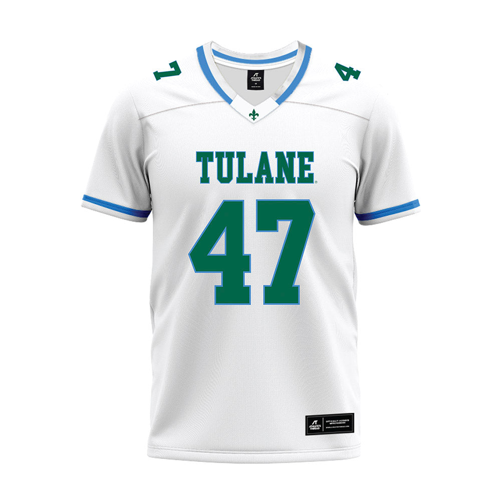 Tulane - NCAA Football : Zachary Dresch - White Premium Football Jersey-0