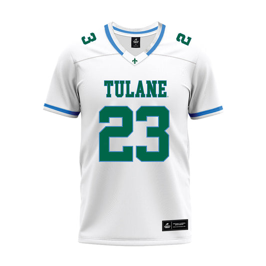Tulane - NCAA Football : Rudy Teichman - White Premium Football Jersey-0