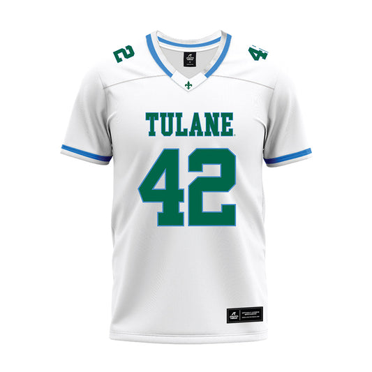 Tulane - NCAA Football : Makai Williams - White Premium Football Jersey-0