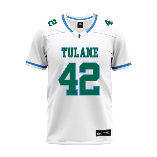 Tulane - NCAA Football : Jean Claude Joseph III - White Premium Football Jersey-0