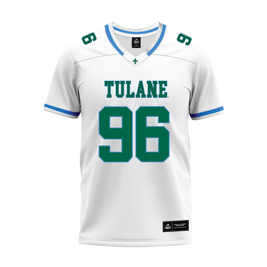 Tulane - NCAA Football : Jackson Courville - White Premium Football Jersey-0