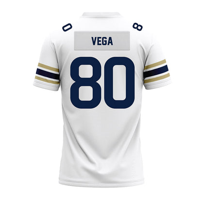 Akron - NCAA Football : Eddie Vega - White Premium Football Jersey-1