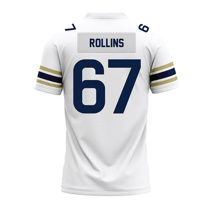 Akron - NCAA Football : Elzea Rollins - White Premium Football Jersey-1