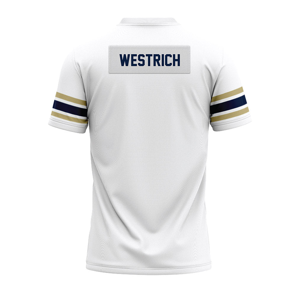 Akron - NCAA Football : Jordan Westrich - White Premium Football Jersey-1